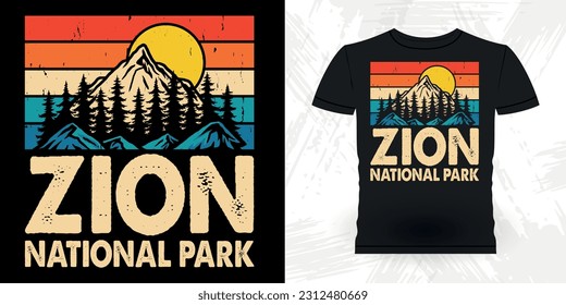 Funny Outdoor Adventure Lover Mountain Nature Retro Vintage Hiking T-shirt Design