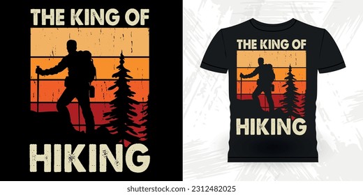 Funny Outdoor Adventure Lover Mountain Nature Retro Vintage Hiking T-shirt Design
