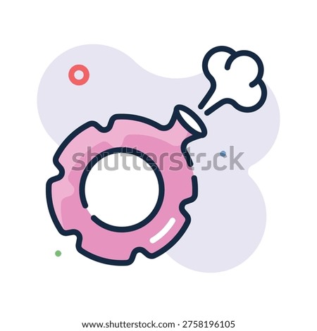 A funny outline icon representing whoopee cushion prank toy