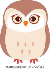 Lustige Eule Vogel Vektor-Illustration