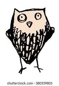 funny owl - cartoon