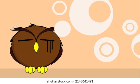 fondo de expresión de caricatura de búho divertido en formato vector