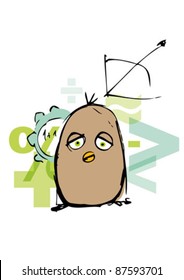 funny owl cartoon genius