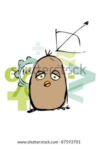 funny owl cartoon genius