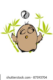 funny owl cartoon peace