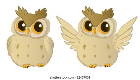 Funny owl icons