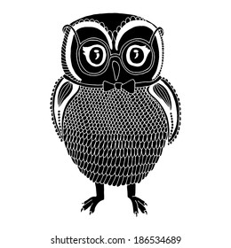 Hibou Noir Et Blanc Images, Stock Photos & Vectors | Shutterstock