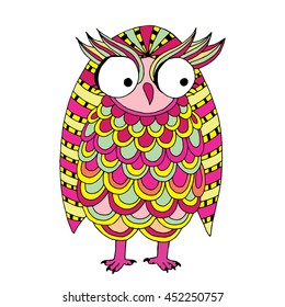 Funny Owl Illustration- Original Drawing Vectorized 