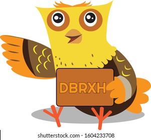 Funny Owl Mascot cartoon Character Logo