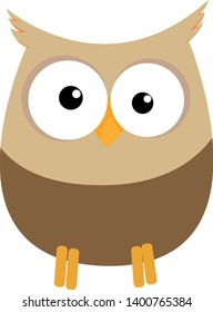 Funny owl for your projects. EPS 10 vector image. Isolated on white background.