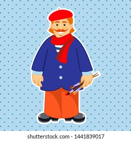 Funny   painting. Educational game for children. Cartoon vector illustration