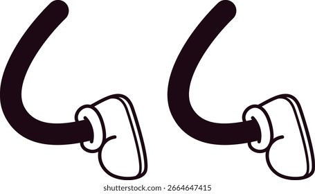 Funny pair of legs vector illustration