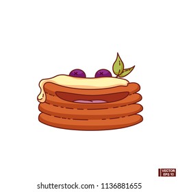 Funny pancake breakfast character