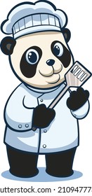Funny Panda Chef ready to cook