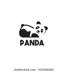Funny panda logo design template
