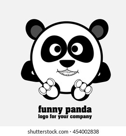 Funny panda logotype
Round as a ball panda as a logo for business and design