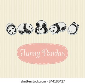 Funny Pandas set