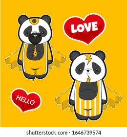 funny pandas using party costumes