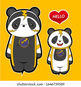 funny pandas using party costumes
