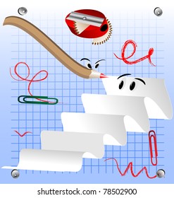 funny paper and pencil crazy