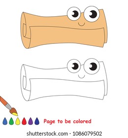Funny Paper Roll to be colored, the coloring book for preschool kids with easy educational gaming level.