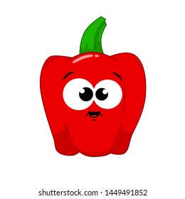 Funny Paprika Cartoon Style Concept Fruits Stock Vector (Royalty Free ...