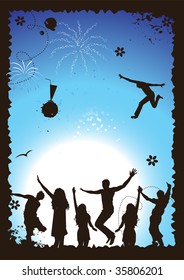 Funny party, holiday, vector illustration for your design