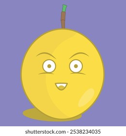 funny passion fruit vector illustration