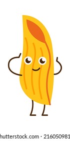 Funny Pasta Cartoon Character. Italian Macaroni. Vector illustration
