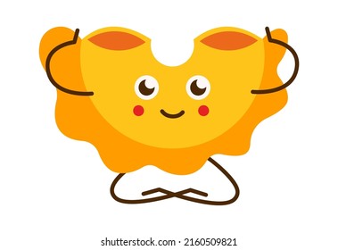 Funny Pasta Cartoon Character. Italian Macaroni. Vector illustration