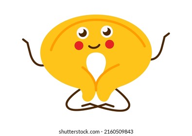 Funny Pasta Cartoon Character. Italian Macaroni. Vector illustration