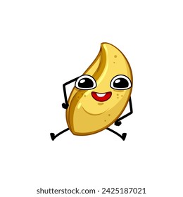 funny pasta character cartoon. cute face, spaghetti doodle, comic cooking funny pasta character sign. isolated symbol vector illustration