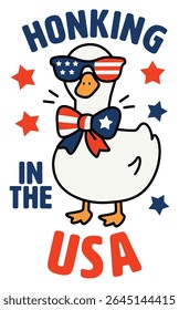 Funny Patriotic Duck – Honking in the USA 4th of July Design
