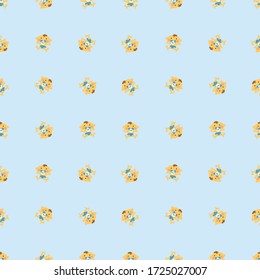 Funny pattern of a baby boy. Modular vector image for editing.