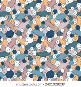 Funny pattern with hand drawn ellipses and circles with parallel circuit. It's suitable for children clothes or for differnt printable items (textile, gift paper, phone cases, laptop cases etc.)
