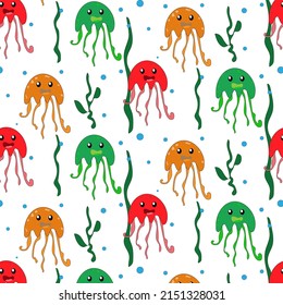 Funny pattern for kids. Jellyfish.