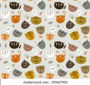 Funny pattern with funny kitties