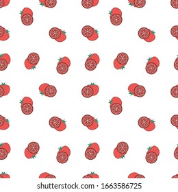 Funny pattern of tomatoes. Modular food image. Tomatoes icon.