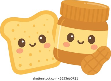 Funny Peanut Butter and Toast Friends Forever
