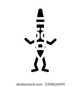 funny pen character glyph icon vector. funny pen character sign. isolated symbol illustration