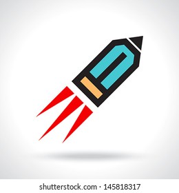 funny pencil icon