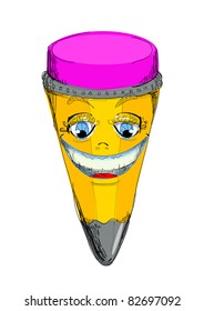 funny pencil/ vector illustration