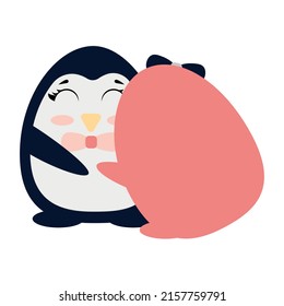 dibujos animados de pingüino divertidos, ilustración vectorial