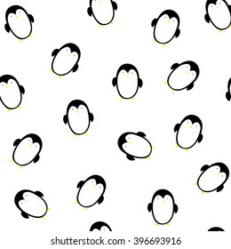 funny penguin on white background