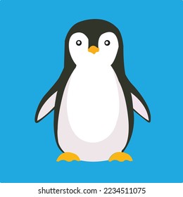 funny penguine vector illustration logo