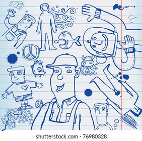funny people drawn characters