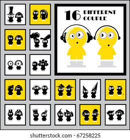 Funny people icons
