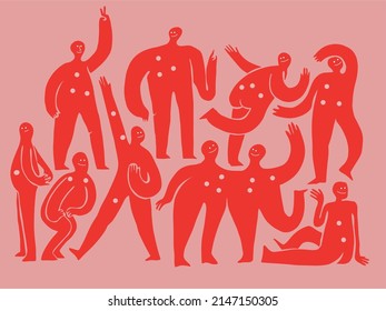 Helle Leute für Illustrationen. Für Website oder Druck.