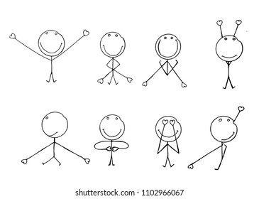 funny people vector illustration