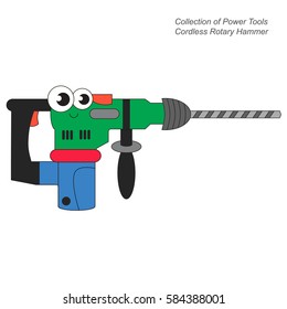 Funny Perforator cartoon. Outlined object with black stroke.